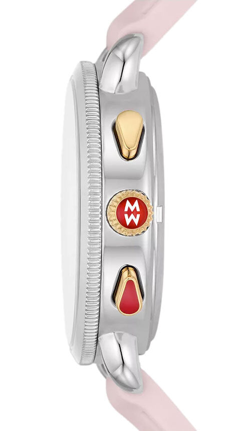 Michele Sporty Sport Sail Two-Tone Peony Silicone Watch MWW01P000023