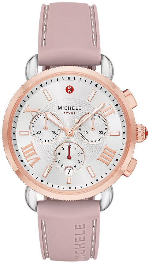 Michele Sporty Sport Sail Rose Silicone Watch MWW01P000009