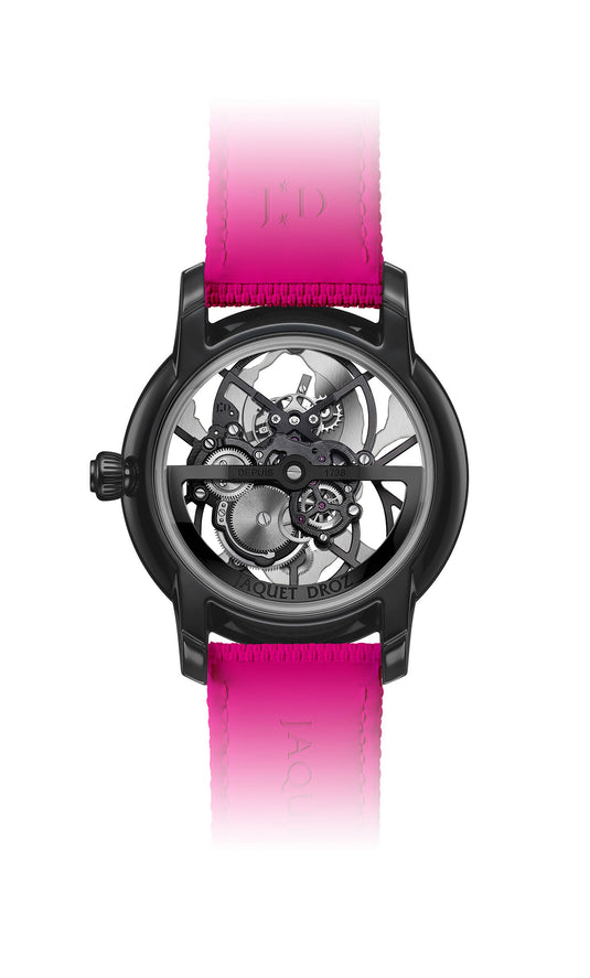 Jaquet Droz Tourbillon Skelet Ceramic Skull Pink Pointillism