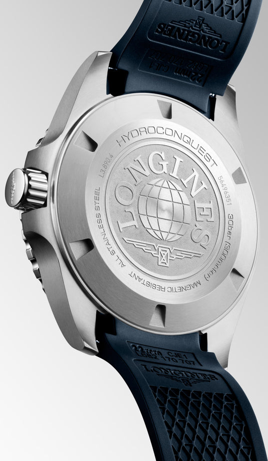 Longines L3.890.4.96.9 Hydroconquest GMT 43mm Blue Dial