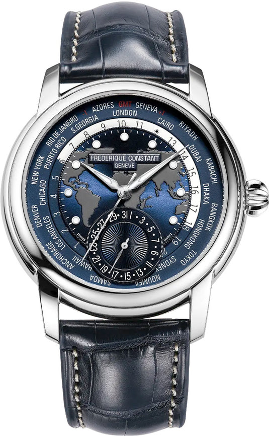 Frederique Constant Manufacture Classic Worldtimer FC-718NWM4H6 Blue Dial
