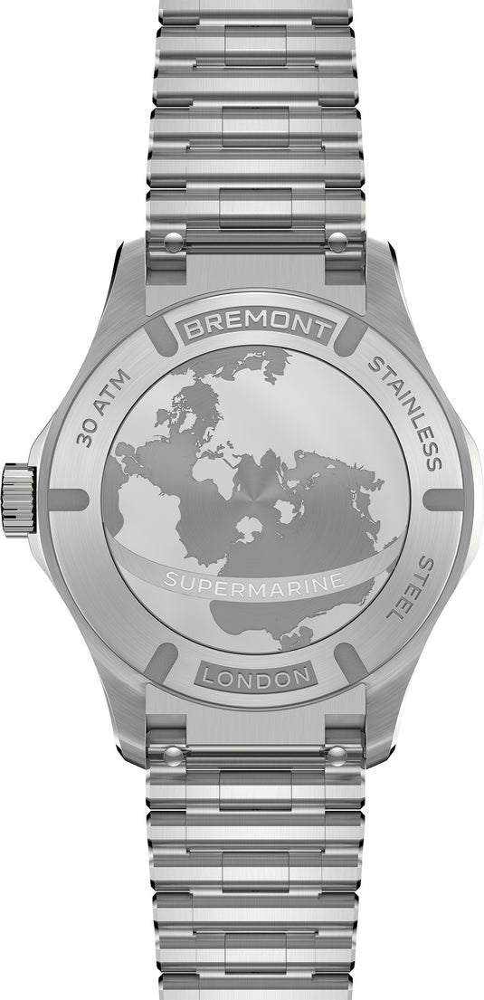 Bremont SM40-DT-SS-BK-B Supermarine 300M Date Black Dial on Bracelet