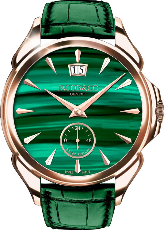 Jacob & Co. Palatial Classic Rose Gold Malachite on Strap
