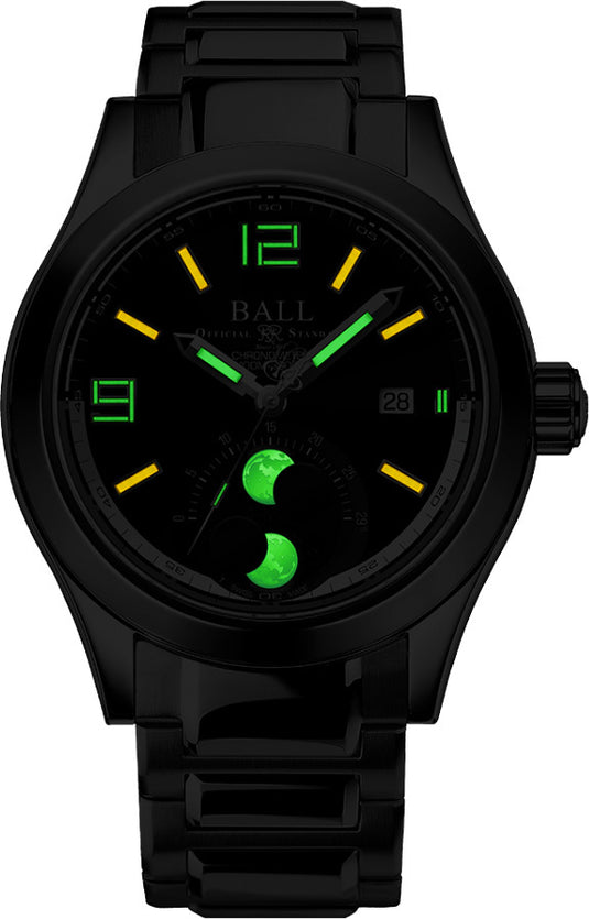 Ball Engineer II Moon Phase Chronometer 43mm Green Dial on Bracelet
