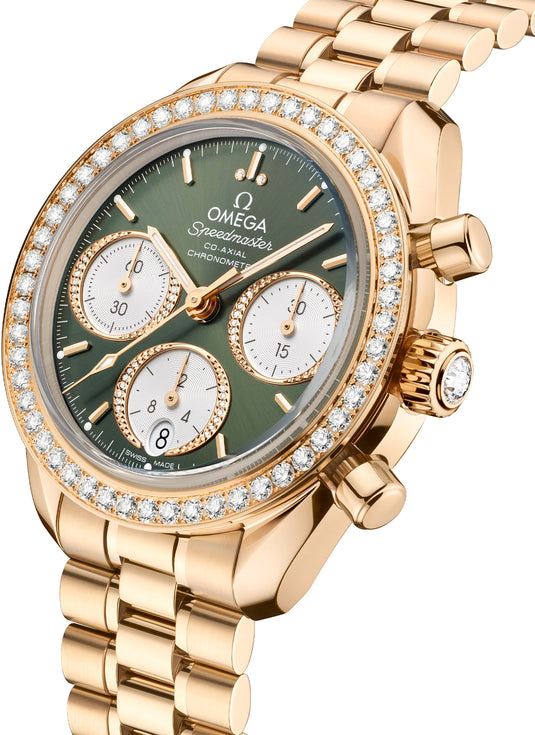 Omega Speedmaster 38 Co-Axial Chronograph 38mm Gold on Bracelet