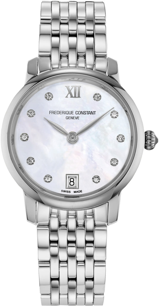 Frederique Constant FC-220MPWD1S26B Classics Slimline Ladies White Dial