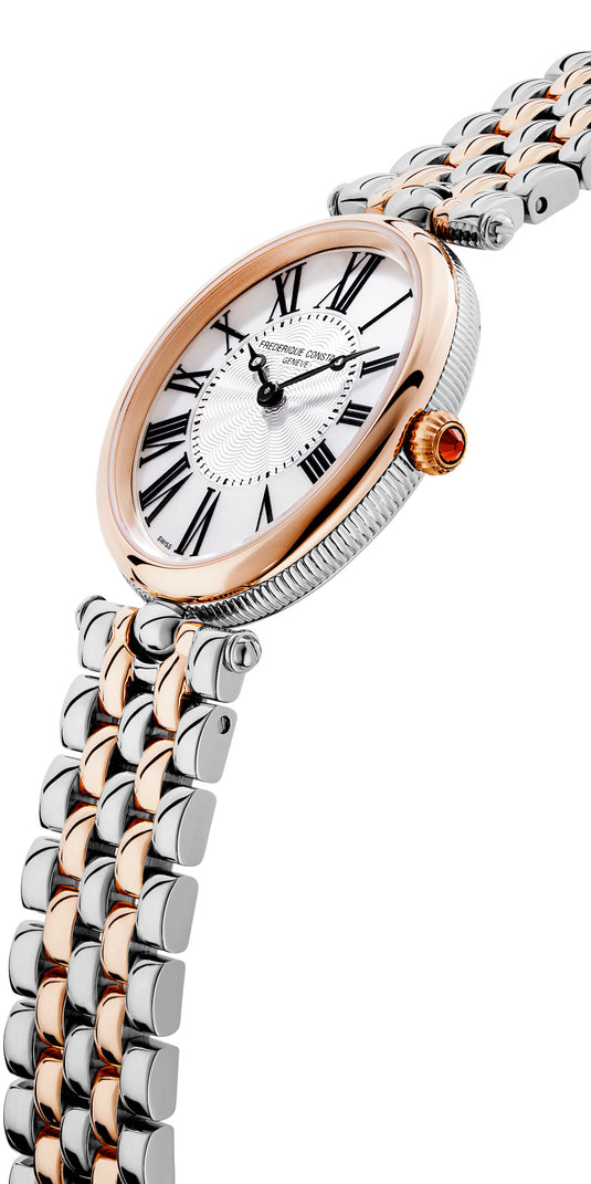 Frederique Constant FC-200MPW2V2B Art Deco Oval Ladies White Dial