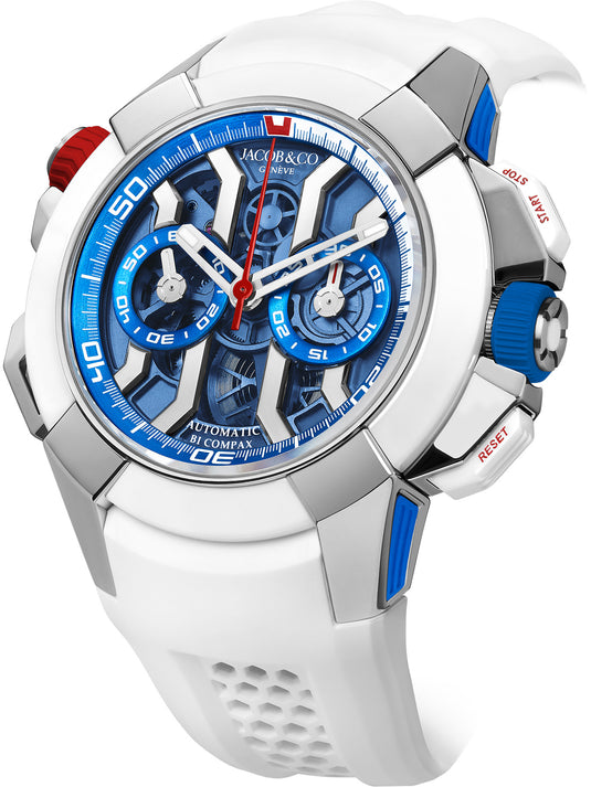 Jacob & Co. Epic X Chrono 47mm Titanium Summer Edition Blue on Strap