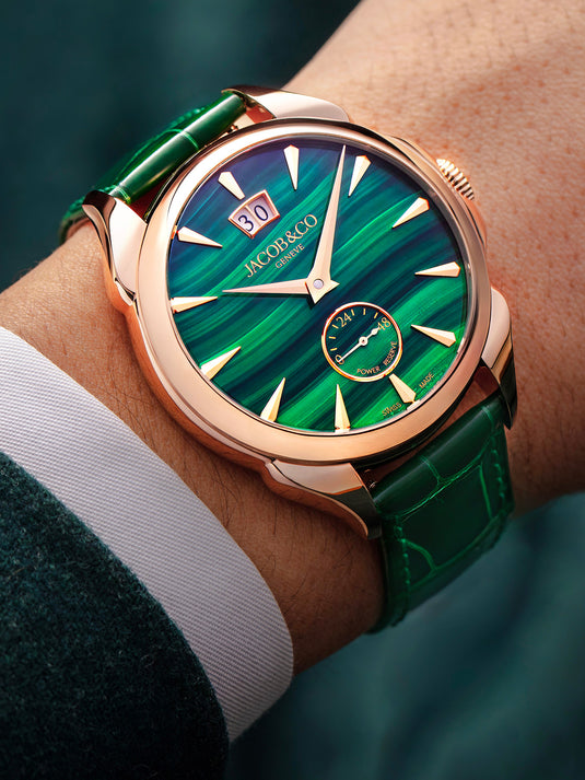 Jacob & Co. Palatial Classic Rose Gold Malachite on Strap