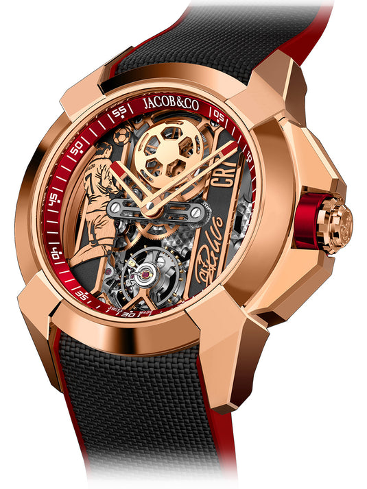 Jacob & Co. Epic X CR7 Flight of CR7 Rose Gold Red on Strap