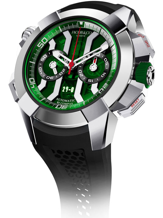 Jacob & Co. Epic X Chrono Khabib Titanium Green on Strap