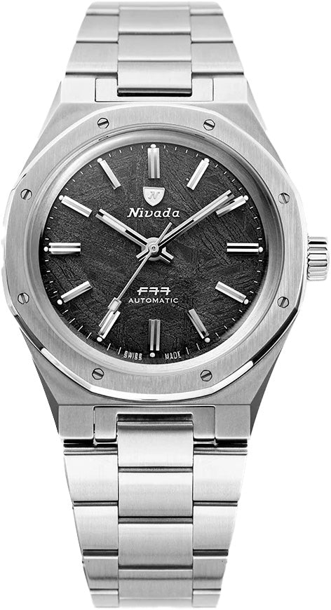 Nivada Grenchen 68016A77 F77 Stainless Steel Meteorite