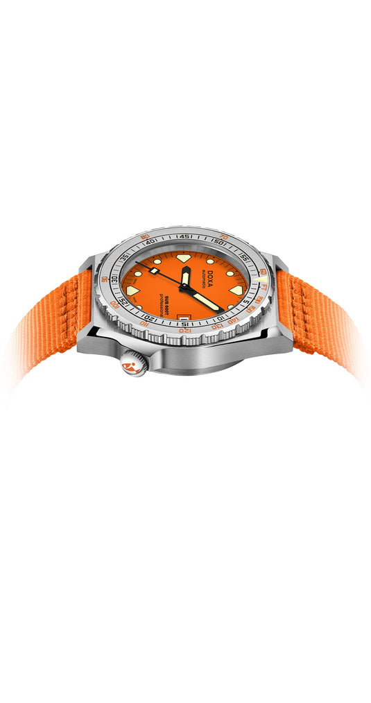 DOXA Sub 600T Professional 862.10.351.21-N on Orange NATO Strap
