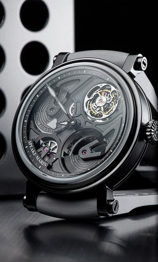Speake-Marin 413811040 Openworked Tourbillon Black DLC 38mm