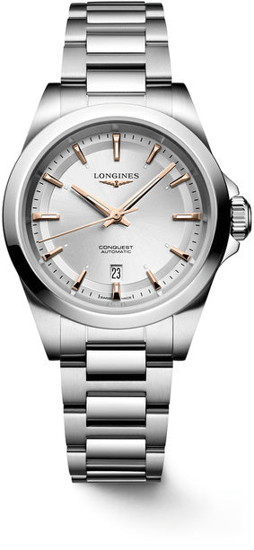 Longines L3.320.4.72.6 Conquest Sunray Silver on Bracelet