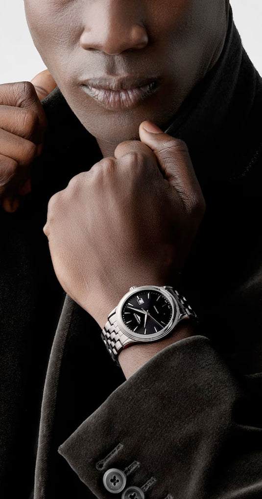 Longines L4.984.4.59.6 Flagship Black Dial on Bracelet