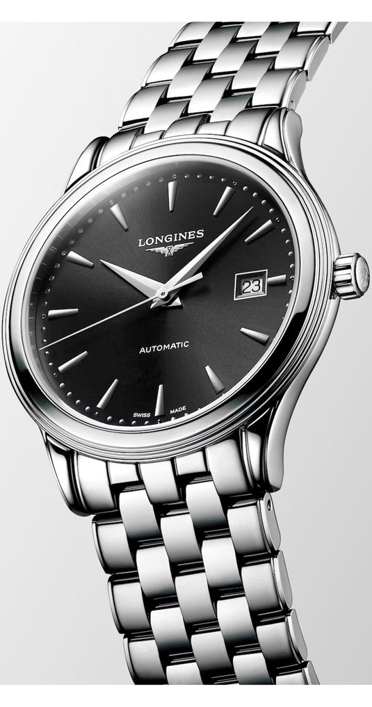 Longines L4.984.4.59.6 Flagship Black Dial on Bracelet