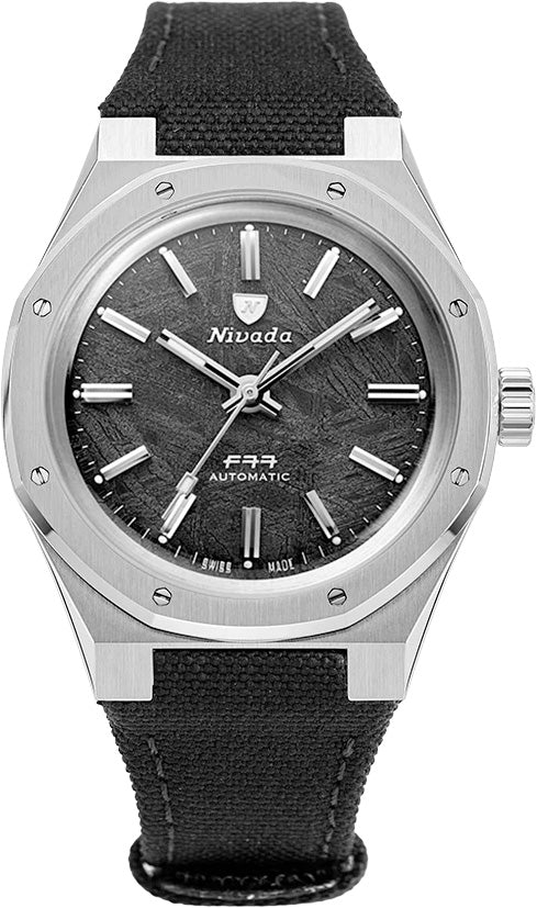 Nivada Grenchen F77 Stainless Steel Meteorite on Strap