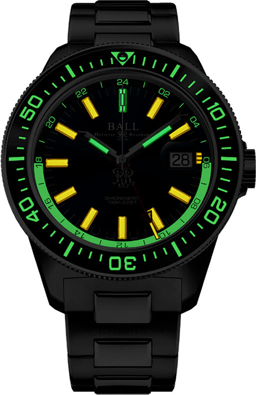 Ball Engineer III Hurricane Hunters 40mm Ceramic Elapsed Time Bezel Blue