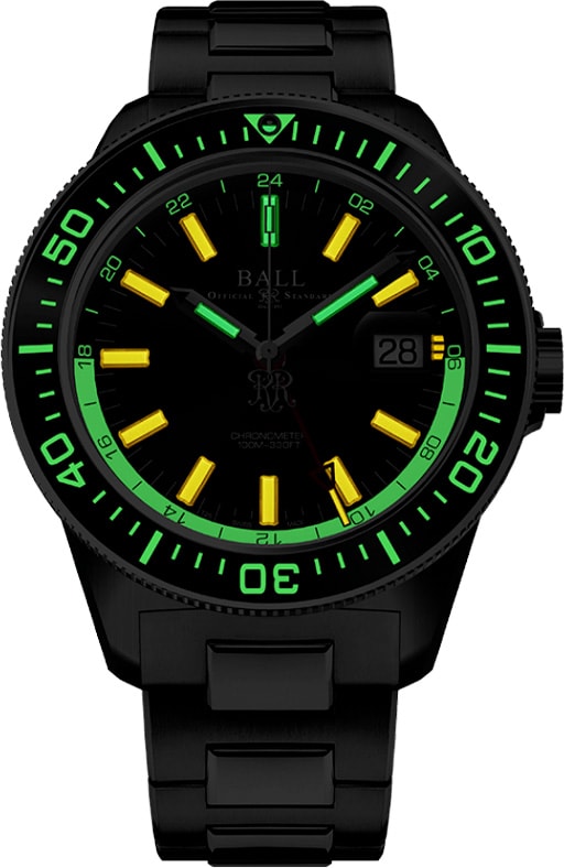 Ball Engineer III Hurricane Hunters 40mm Ceramic Elapsed Time Bezel Black