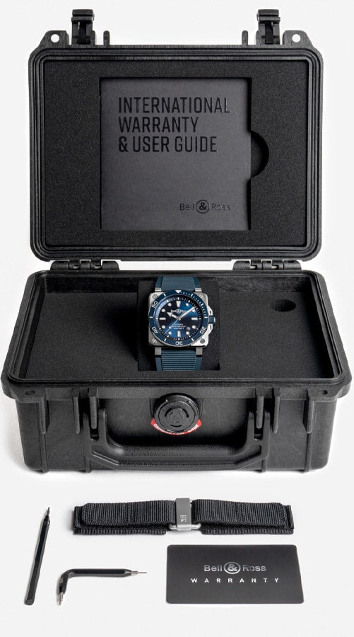 Bell & Ross BR03A-D-BLU-ST/SRB BR 03 Diver Blue Steel Rubber Strap