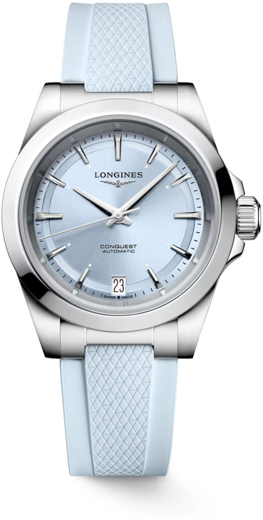 Longines L3.430.4.92.9 Conquest Sunray Blue Dial on Strap