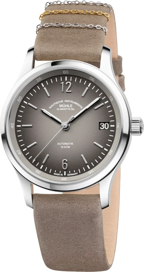 Mühle Glashütte M1-40-76-NB-L Lunova Lady Gray Steel on Strap