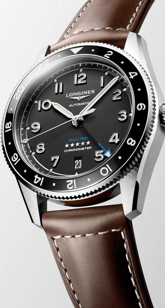 Longines L3.802.4.53.2 Spirit Zulu Time 39mm