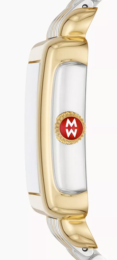 Michele Deco Madison Mid Two-Tone 18K Gold Diamond Dial Watch MWW06G000013
