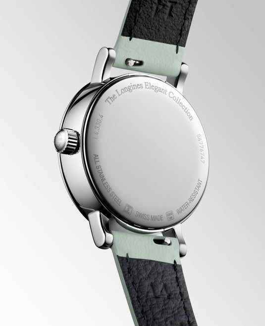 Longines L4.330.4.11.0 Elegant Collection Moonphase White Dial on Strap