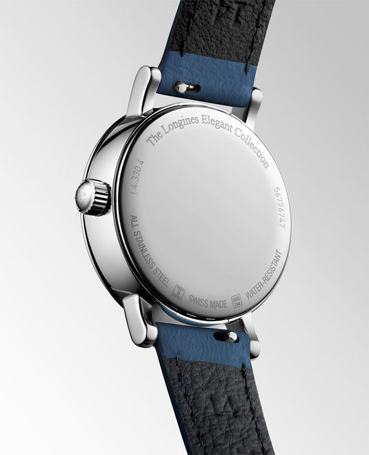 Longines L4.330.4.11.2 Elegant Collection Moonphase White Dial on Strap