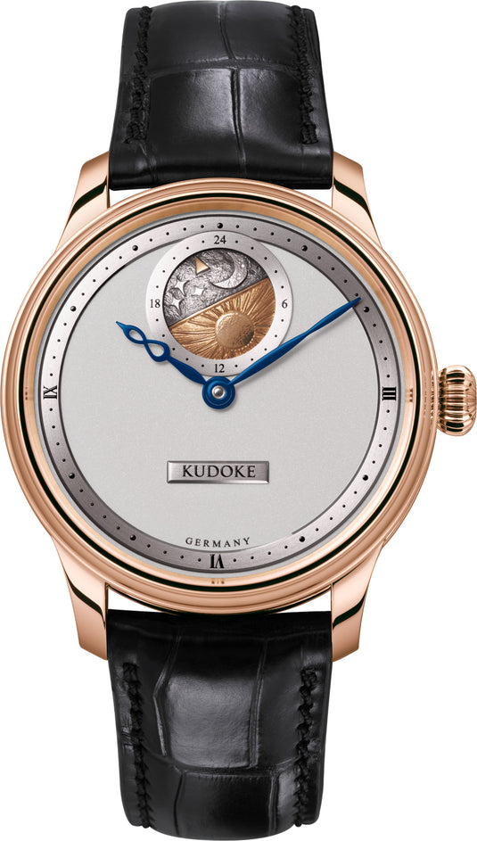 Kudoke 2 Silver Dial Rose Gold