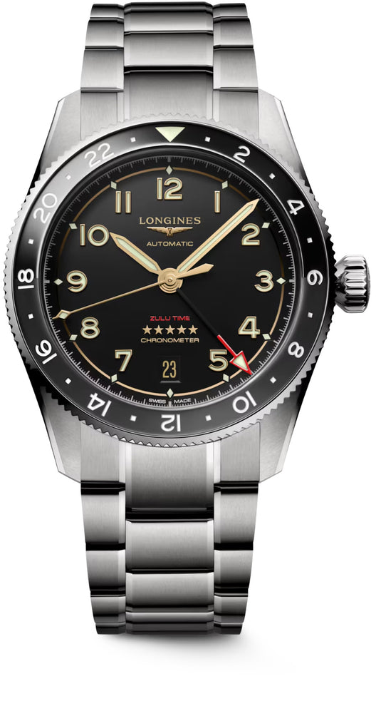 Longines L3.802.1.53.6 Spirit Anthracite Dial on Bracelet