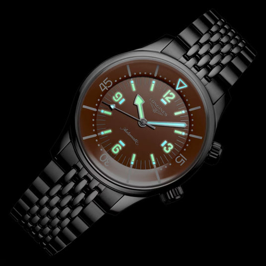 Longines L3.764.4.96.6 Legend Diver Terracotta Dial on Bracelet