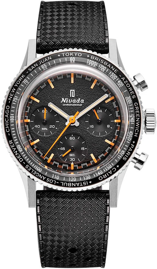 Nivada Grenchen 87042Q01 Chronoking Mecaquartz - Inter.Bezel on Strap