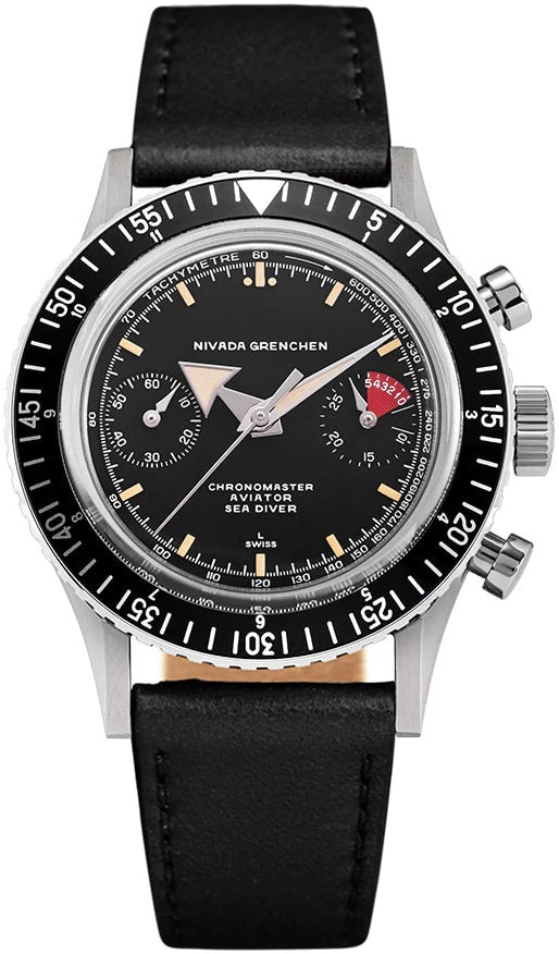 Nivada Grenchen 86056M17LO Chronomaster Broad Arrow - Inter.Bezel on Strap