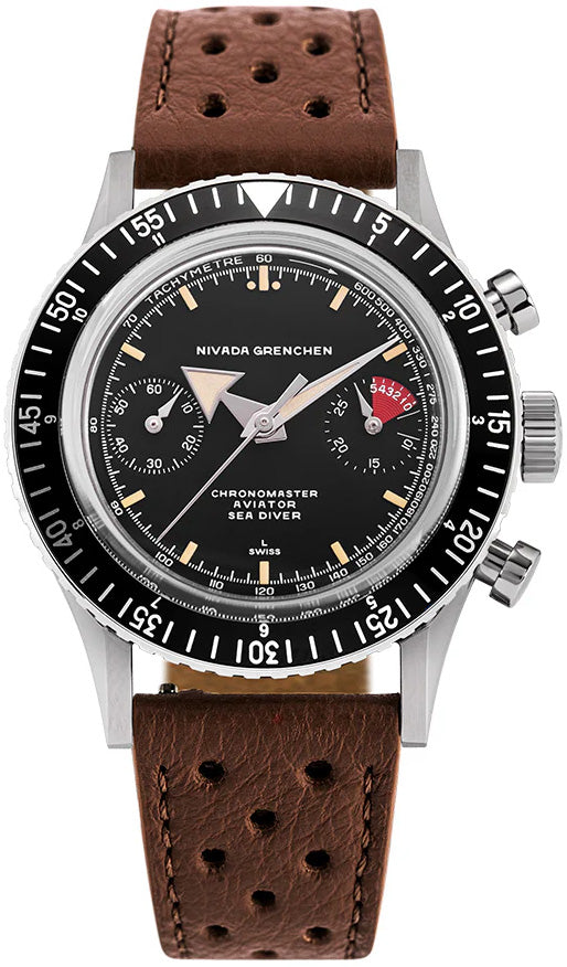 Nivada Grenchen 86056M23LO Chronomaster Broad Arrow - Inter.Bezel on Strap