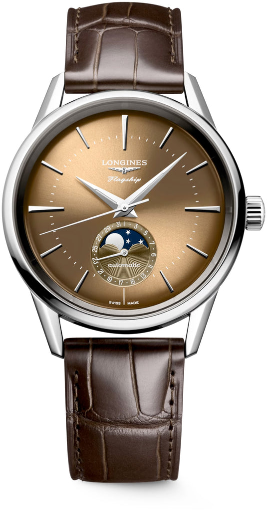 Longines L4.815.4.62.2 Flagship Heritage Sunray Beige on Strap