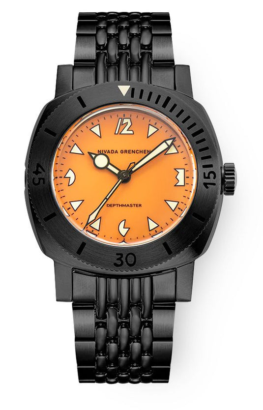 Nivada Grenchen 14131A19 Depthmaster Black Pumpkin