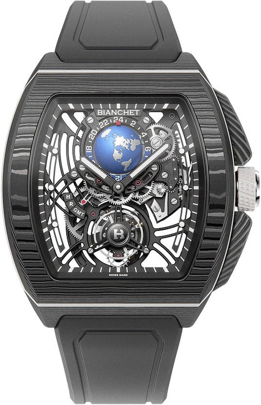 Bianchet Flying Tourbillon Sport GMT Carbon White CBWFTSG4