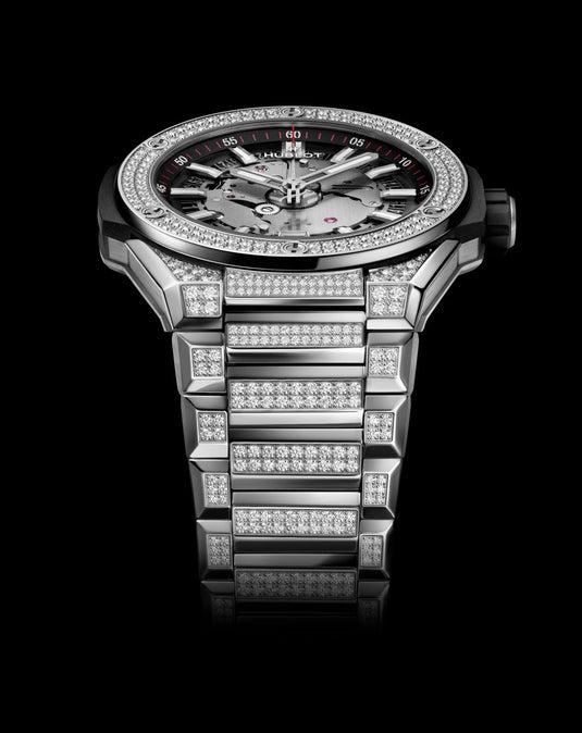 Hublot 456.NX.0170.NX.3704 Big Bang Integrated Time Only Titanium Pavé 40mm