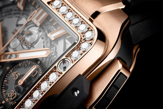 Hublot 821.OX.0180.RX.1204 Square Bang Unico King Gold Diamonds 42mm