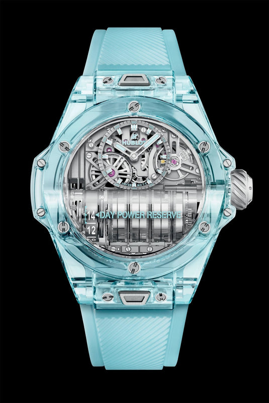 Hublot 911.JL.0129.RX Big Bang MP-11 Power Reserve 14 Days Water Blue Sapphire 45mm